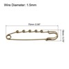 Unique Bargains Metal Decorative DIY Women's Clothing Dress 5 Holes Sewing Brooch Pins 10 Pcs - 2 of 4