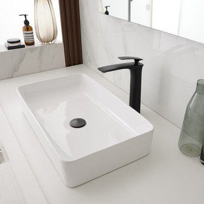 Matte Black Single Handle Vessel Sink Faucet
