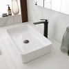 BWE Single Hole Single Handle Bathroom Vessel Sink Faucet With Supply Hose in Matte Black - 2 of 4