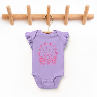 The Juniper Shop Grow Wild Sun Child Baby Flutter Sleeve Bodysuit