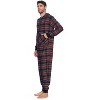 Ashford & Brooks Mens Flannel Hooded One Piece Pajama Union Jumpsuit - 3 of 4