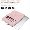 MaseiKar Laptop Case 13.3 inch, 13-13.3 inch Laptop Sleeve Compatible with MacBook Air,Square Quilted Vertical Computer Bag with Pocket, Chalk Pink - 3 of 4
