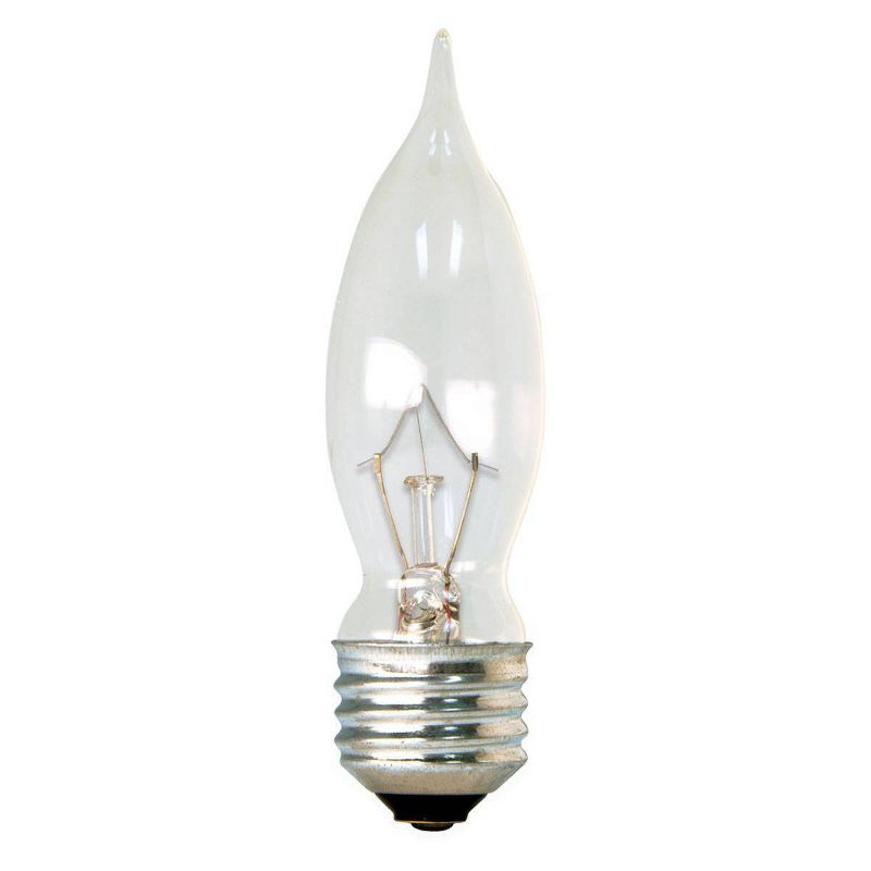 GE 40W 4pk CAM Long Life Incandescent Chandelier Light Bulb White, 3 of 7