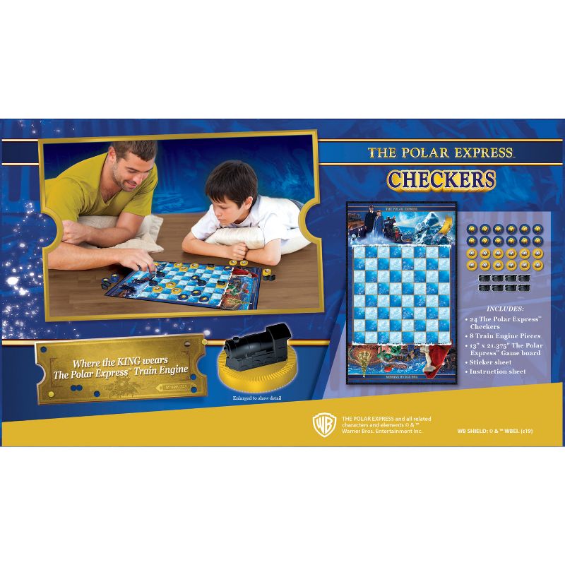 MasterPieces Officially licensed Polar Express Checkers Board Game for Families and Kids ages 6 and Up, 4 of 7