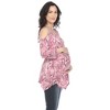 Maternity Snake Print Cold Shoulder Tunic - White Mark - 2 of 4