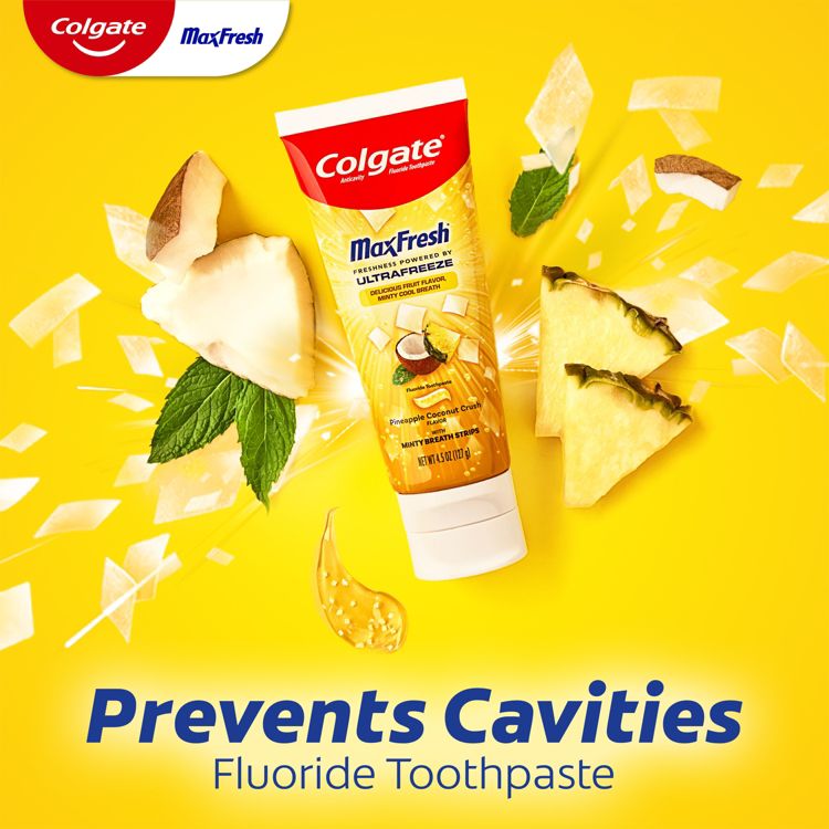 Colgate Max Fresh Anticavity Fluoride Toothpaste - Pineapple Coconut Crush with Mint - 4.5oz, 6 of 15