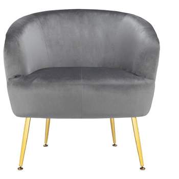 Ren Home Kara Accent Chair with Gold Legs