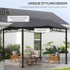 Gulches 10' x 10' Soft Top Patio Gazebo Outdoor Canopy with Unique Geometric Design Roof, All-weather Steel Frame, Gray - 2 of 4