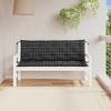 vidaXL Bench Cushion Water Repellent Outdoor Seat Cushion Pad Oxford Fabric - Black and White 59.1" - 3 of 4