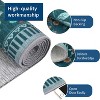 GustoWave Various sizes Modern Floral Machine Washable Indoor Waterproof Area Rug for Bedroom, Living Room, Dark Green - 4 of 4