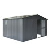 NicBex Durable Metal Storage Shed with Lockable Door Weatherproof Galvanized Steel Garden Shed for Backyard, Lawn, Patio - 2 of 4