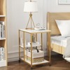 Racxily 3-Tier Shelf Cart for Home Storage and Organization, Utility Storage Cart, White & Golden - 2 of 4