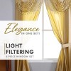 Regal Home Collections Amore 5-Piece Window Curtain Set with Valance and 2 Tiebacks 54x84 - 2 of 4