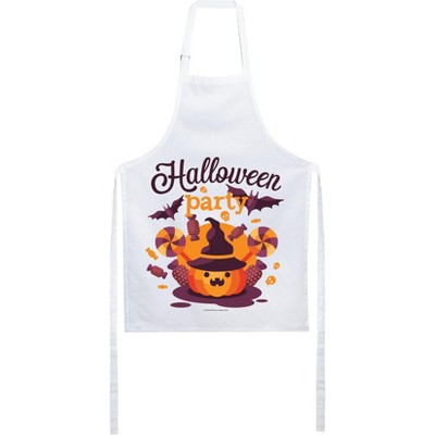 Halloween Party Candy And Classic Icons White Apron : Target