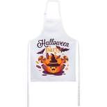 Halloween Party Candy and Classic Icons White Apron