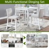 5-Piece Counter Height Dining Set with Crystal Decor: Square Wood Table, 4 Upholstered Chairs , Ideal for Kitchen - 4 of 4