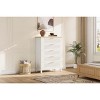 Dresser for Bedroom Rattan Chest of Dressers Tall Dresser for Closet with Drawers Boho Night Stand Large - 2 of 3