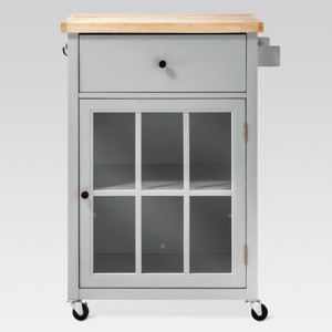 Windham Wood Top Kitchen Cart - Gray - Threshold
