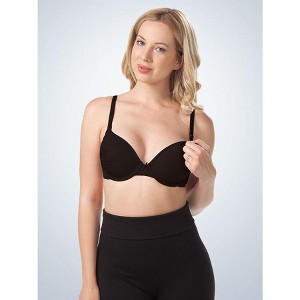 Leading Lady Women's The Dorothy - Underwire Maternity to Nursing T-Shirt Bra (4029) Black 38DDD - 1 of 4