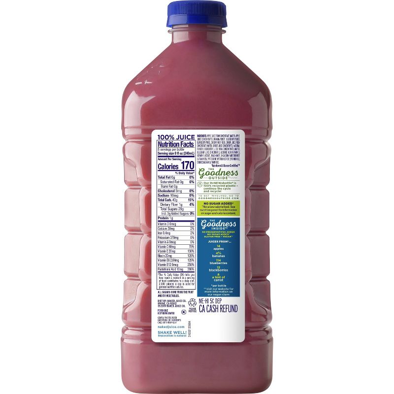 Naked Blue Machine Boosted Juice Smoothie - 64 fl oz, 3 of 5