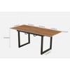 70.86" x 31.5" x 29.5" Square Extendable Dining Table with metal leg, Modern Space Saving Kitchen Table for Living Room - 2 of 4