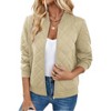 Zeagoo Women's Bomber Jacket Casual Coat Zip Up Spring Fall Clothes with Pockets - 2 of 4