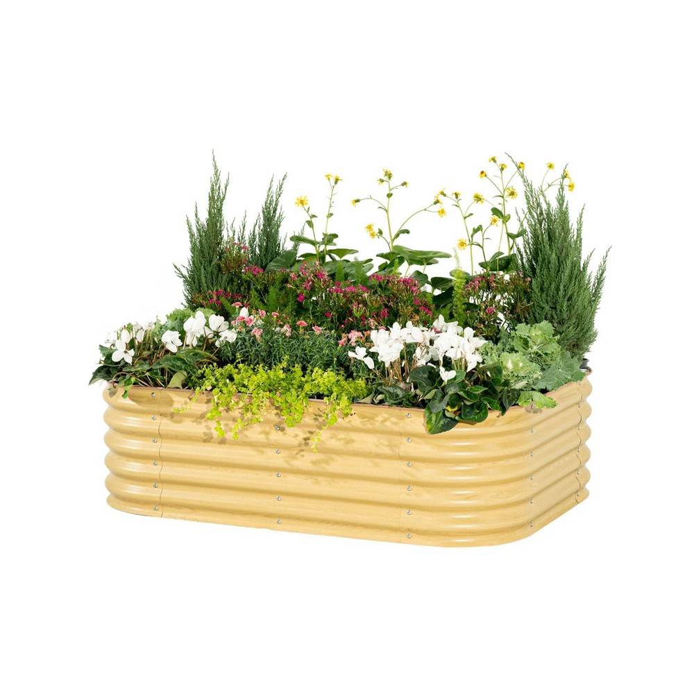 Photos - Flower Pot Vego Garden 6-in-1 Modular Rectangular Metal Outdoor Raised Garden Bed Sun