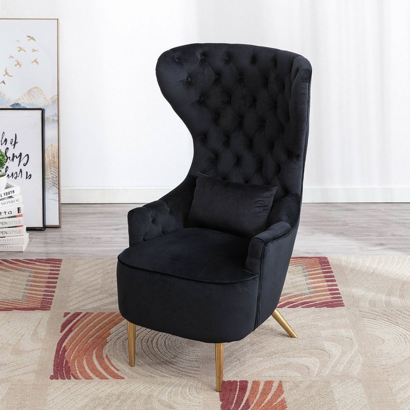 Upholstered Tufted High Wingback Chair - Kinwell, 4 of 12