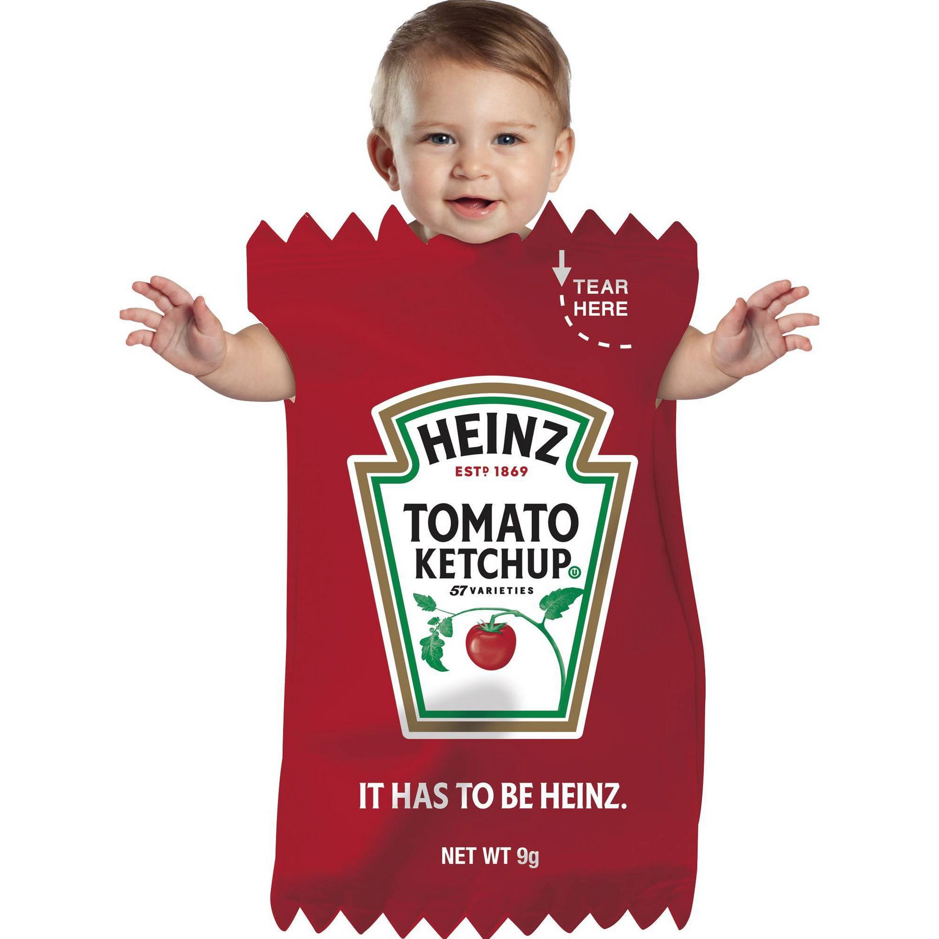 Imposta Costumes Baby Heinz Ketchup Packet Bunting Costume Red 3-9 Months