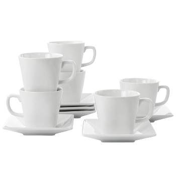 Nambe Skye Espresso Shot Cups With Saucer, Mini Coffee Mugs For Caffe  Mocha, Cappuccino, Milk Or Mochaccino, Set Of 4,2-ounce : Target