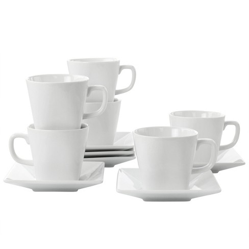 UPC Pack of 6 Ceramic Cup Saucer Sets with 6 Cups + 6 Saucer - New