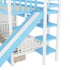 NicBex Twin Size Bunk Bed Castle Shape Loft Bed with 2 Drawers, 3 Shelves, Storage Stairs, Slide and Guardrail, No Box Spring Required - 4 of 4