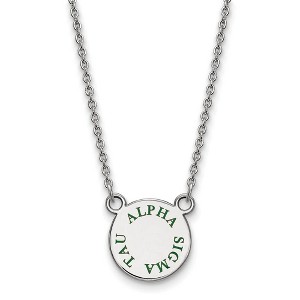 Black Bow Jewelry Sterling Silver Alpha Sigma Tau Greek Life Necklace 18 Inch - 1 of 4