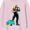 Street Fighter VI Guile Crew Neck Long Sleeve Cradle Pink Adult Sweatshirt - 2 of 2