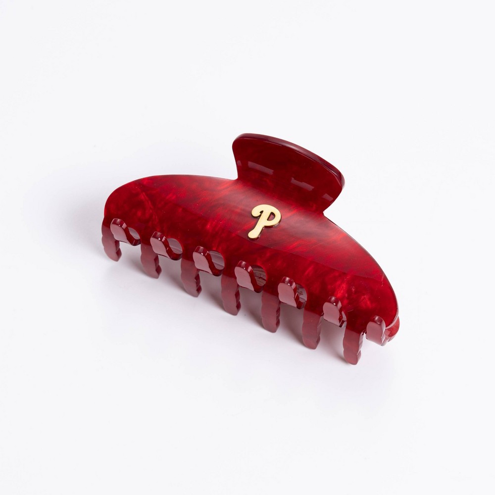 Bijoux Sport by Luv Aj MLB Logo Claw Clip "Philadelphia Phillies" - Red