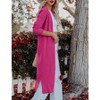 Coolmee Women's Knitted Cardigan Open Front Solid   Sweater Maxi Long Cardigan - 3 of 4