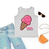 The Juniper Shop SmileyWorld Cool Summer Ice Cream Pink Youth Tank Top - 3 of 4