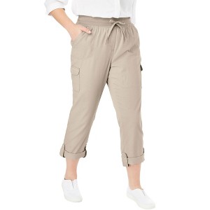 Woman Within Convertible Length Cargo Pant/Capri - 1 of 4