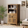 Dcolora Bathroom Cabinet, Bamboo Storage Cabinet Freestanding - 2 of 4