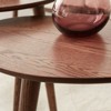 HDZNVF Pebble Shaped Natural Wooden End Table - 3 of 4