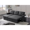 TiramisuBest 82" Oversized Upholstered Sofa Bed with Pull-Out Couch Bed & Adjustable, 3-Seater Convertible Sleeper Sofa for Apartment–Dark Gray - 4 of 4