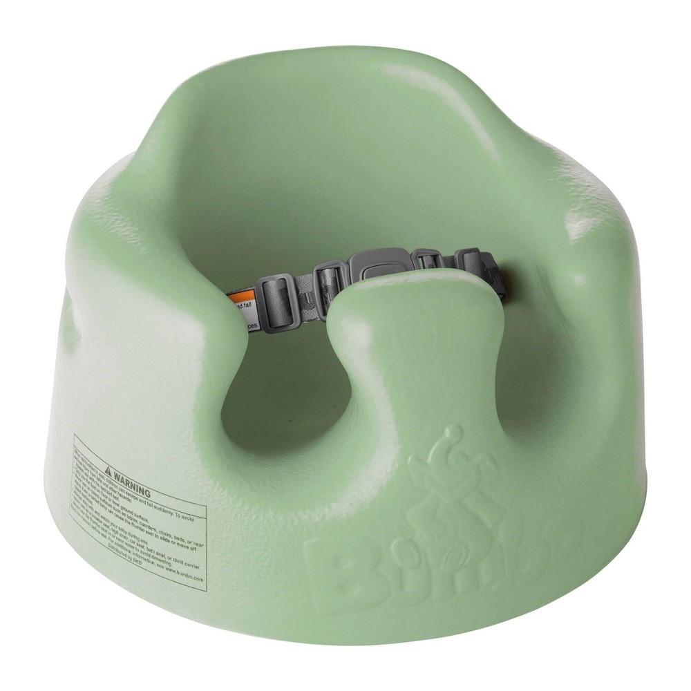 Bumbo Baby Infant Soft Foam Comfortable Floor Booster Seat Supportive Chair with 3 Point Adjustable Safety Buckle Strap Harness - Hemlock