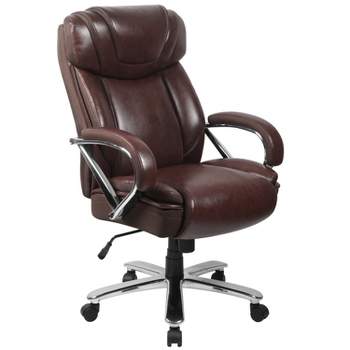Flash Furniture HERCULES Series Big & Tall 500 lb. Rated LeatherSoft Executive Swivel Ergonomic Office Chair with Extra Wide Seat