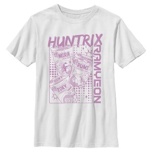 Boys KPop Demon Hunters Zoey Mira and Rumi Ramyeon T Shirt - 1 of 4