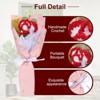 Unique Bargains Decorative Handmade Knitted Artificial Carnation Crochet Bouquet - 3 of 4