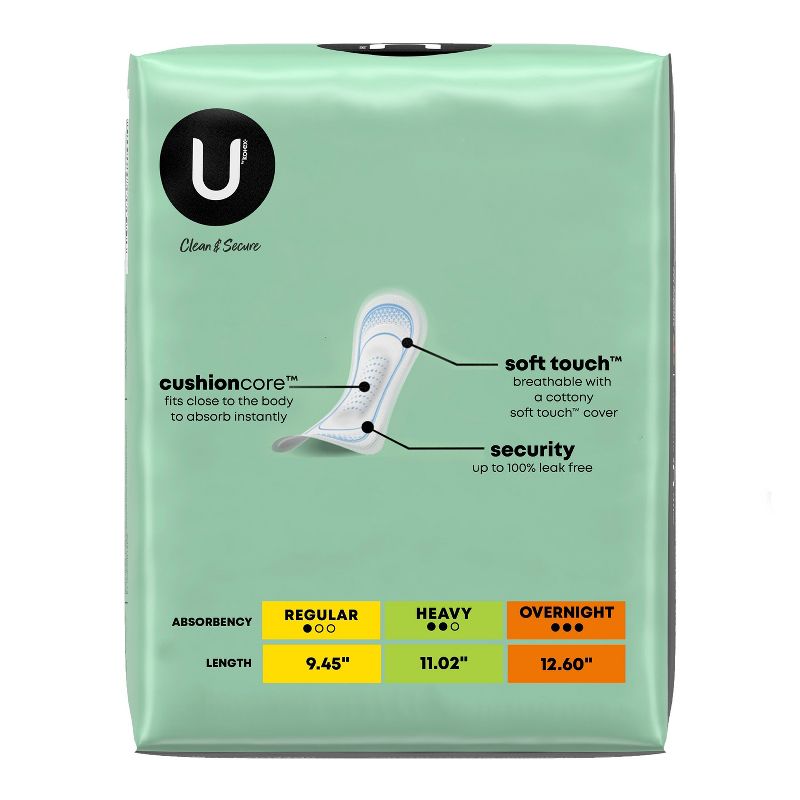 U by Kotex Clean &#38; Secure Regular Ultra-Thin Maxi Pads - Unscented  -  44ct, 3 of 14