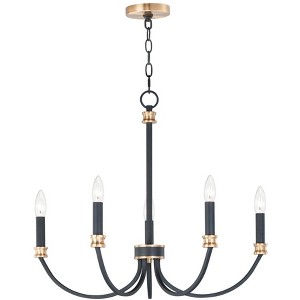 Maxim Lighting Charlton 5 - Light Chandelier in  Black/Antique Brass - 1 of 3
