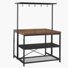 Kitchen Island, 3 Tier Bakers Rack, Island Table for Kitchen with Seating Bakers Rack, Large Coffee Bar Table, Storage Shelf - 3 of 4