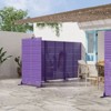 PexFix 72 in. x 47 in. Purple Metal Freestanding Privacy Screen Garden Fence For Deck Patio Balcony Outdoor Privacy Panel Louvered Design - 4 of 4