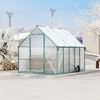 Polycarbonate Greenhouse for Outdoors, Large Walk-InGreenhouse with Quick Setup Structure and Roof Vent, Greenhouse with Ventilation - 2 of 4